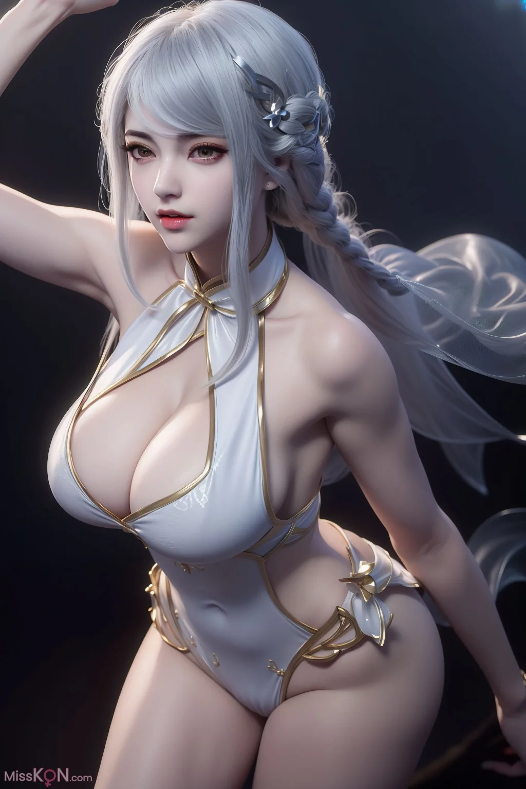 [AI Generated] 国漫白樱清秀可人 (48 photos)
