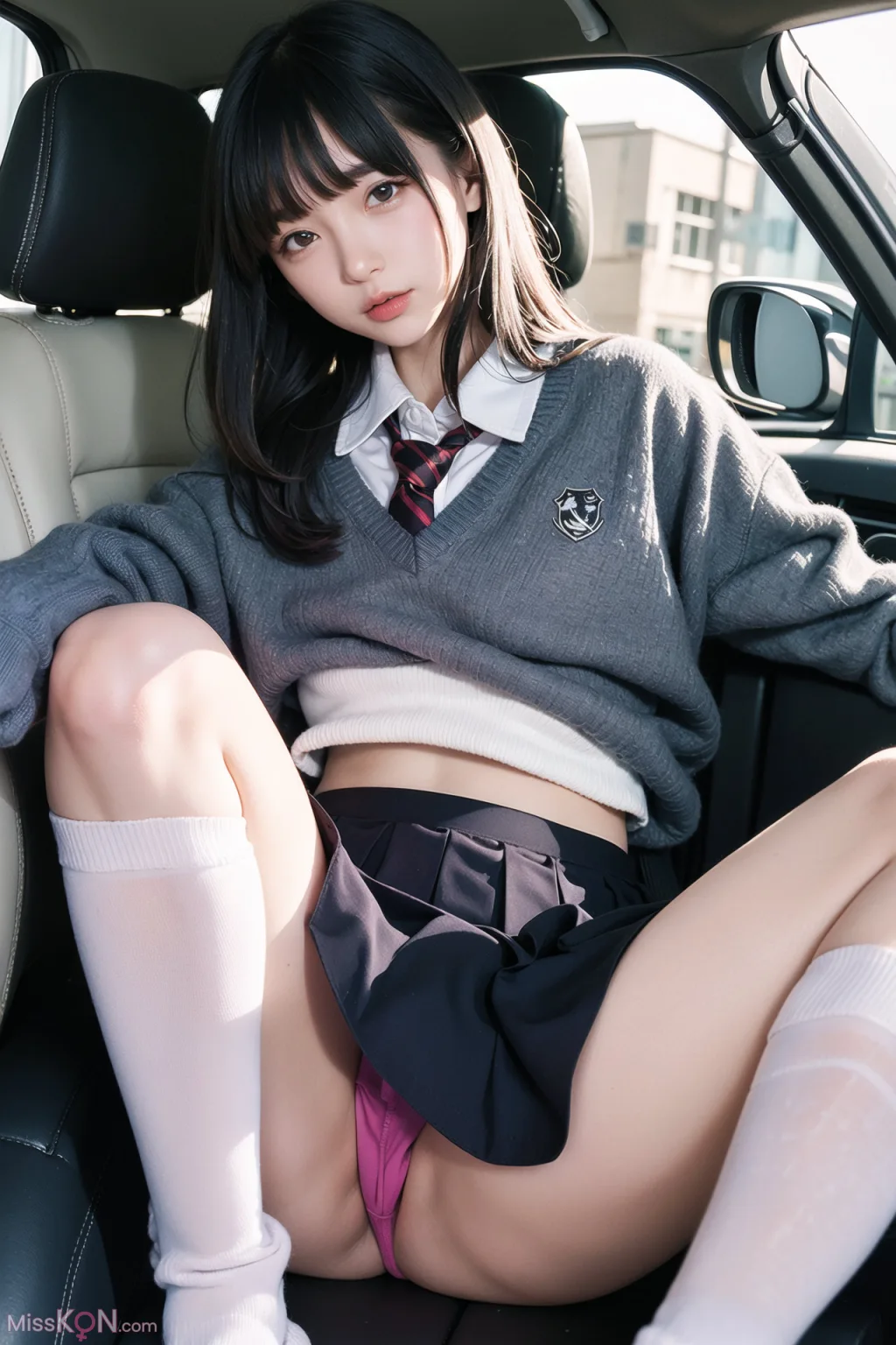 [AI Generated] AI美女车内丝袜露出无码图集 (160 ảnh)