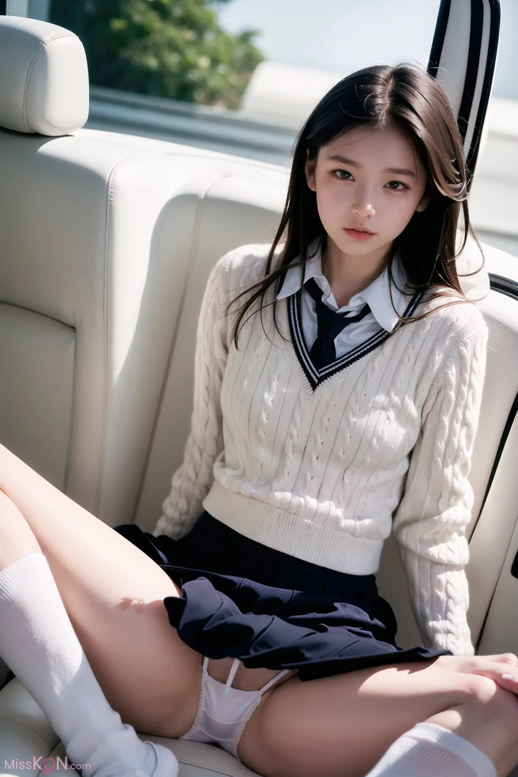 [AI Generated] AI美女车内丝袜露出无码图集 (160 ảnh)