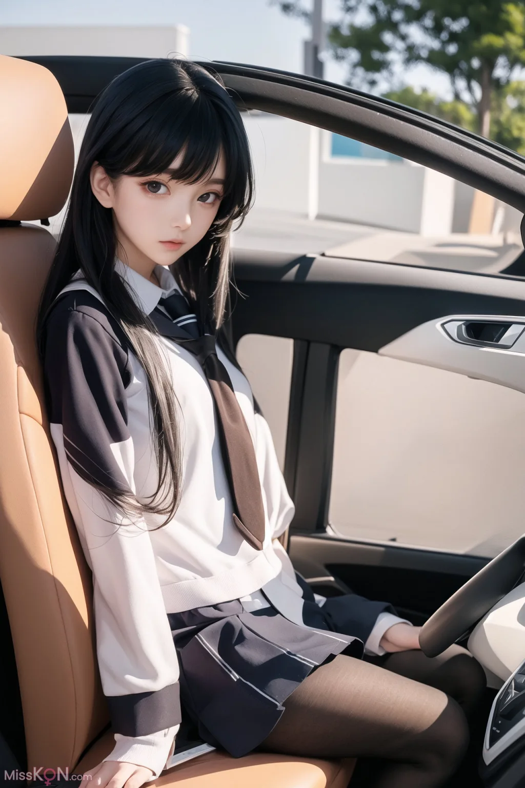 [AI Generated] AI美女车内丝袜露出无码图集 (160 ảnh)