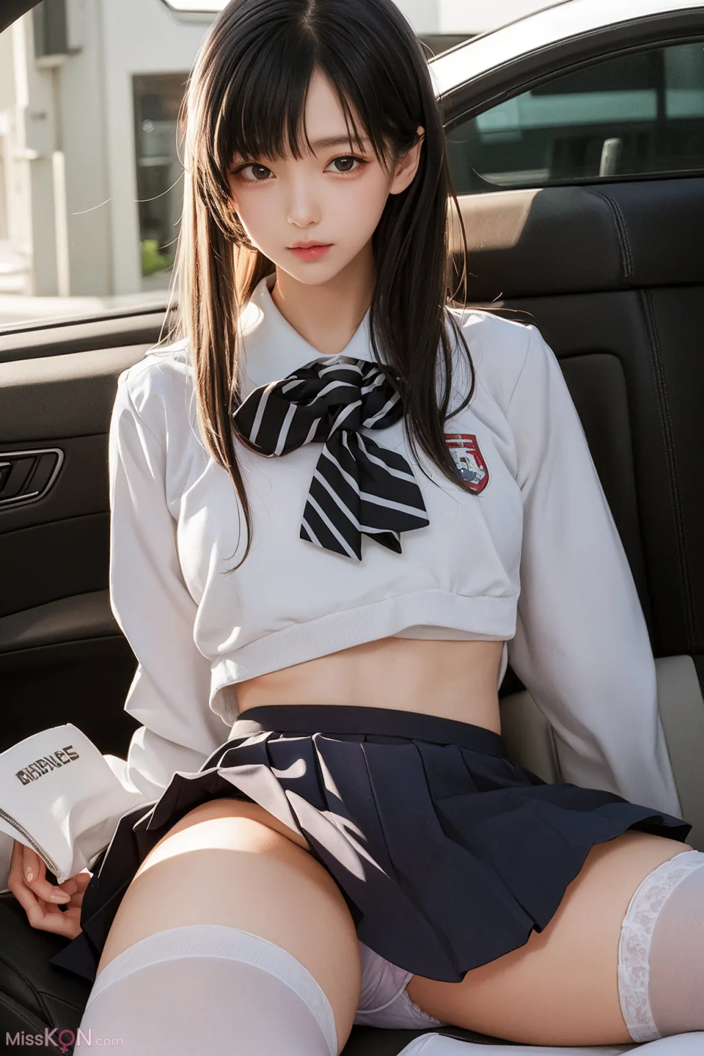 [AI Generated] AI美女车内丝袜露出无码图集 (160 ảnh)