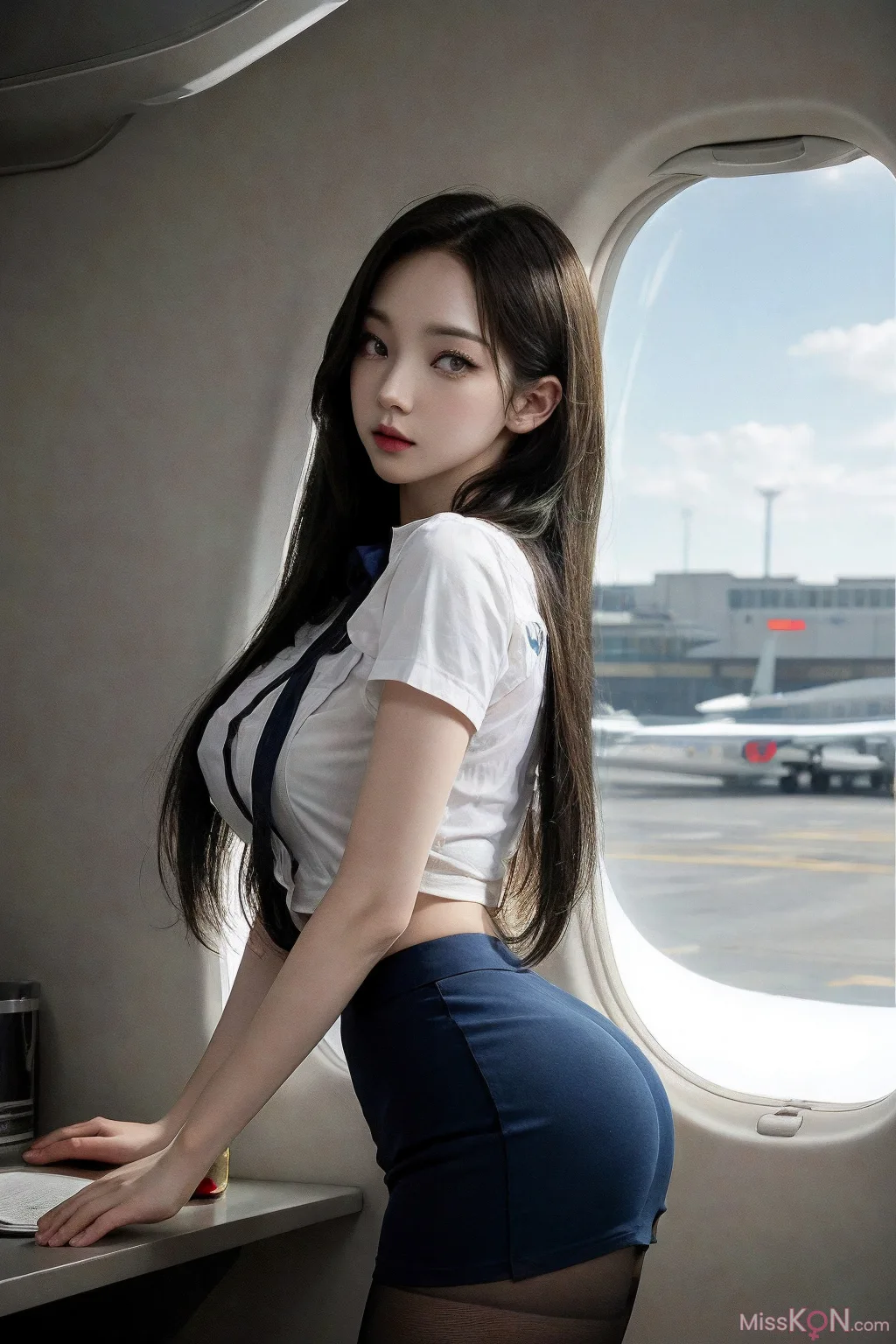 [AI Generated] 韩风空姐制服 从清纯到淫荡 (192 ảnh)