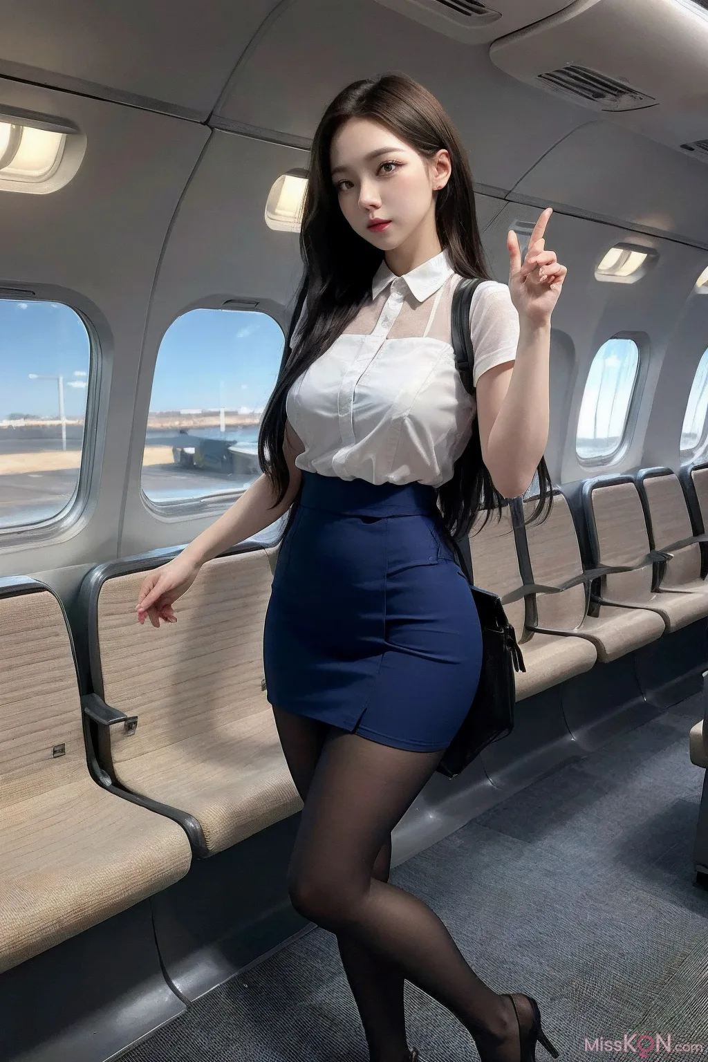 [AI Generated] 韩风空姐制服 从清纯到淫荡 (192 ảnh)