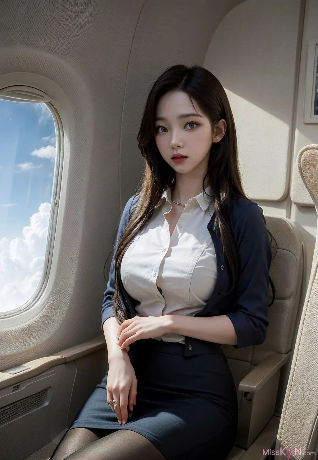 [AI Generated] 韩风空姐制服 从清纯到淫荡 (192 ảnh)