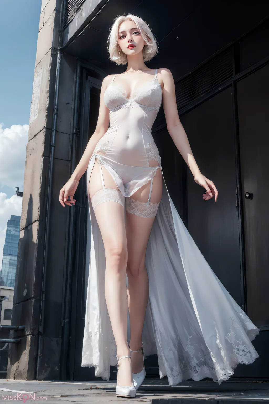 [AI Generated] 白丝少女 (48 ảnh)