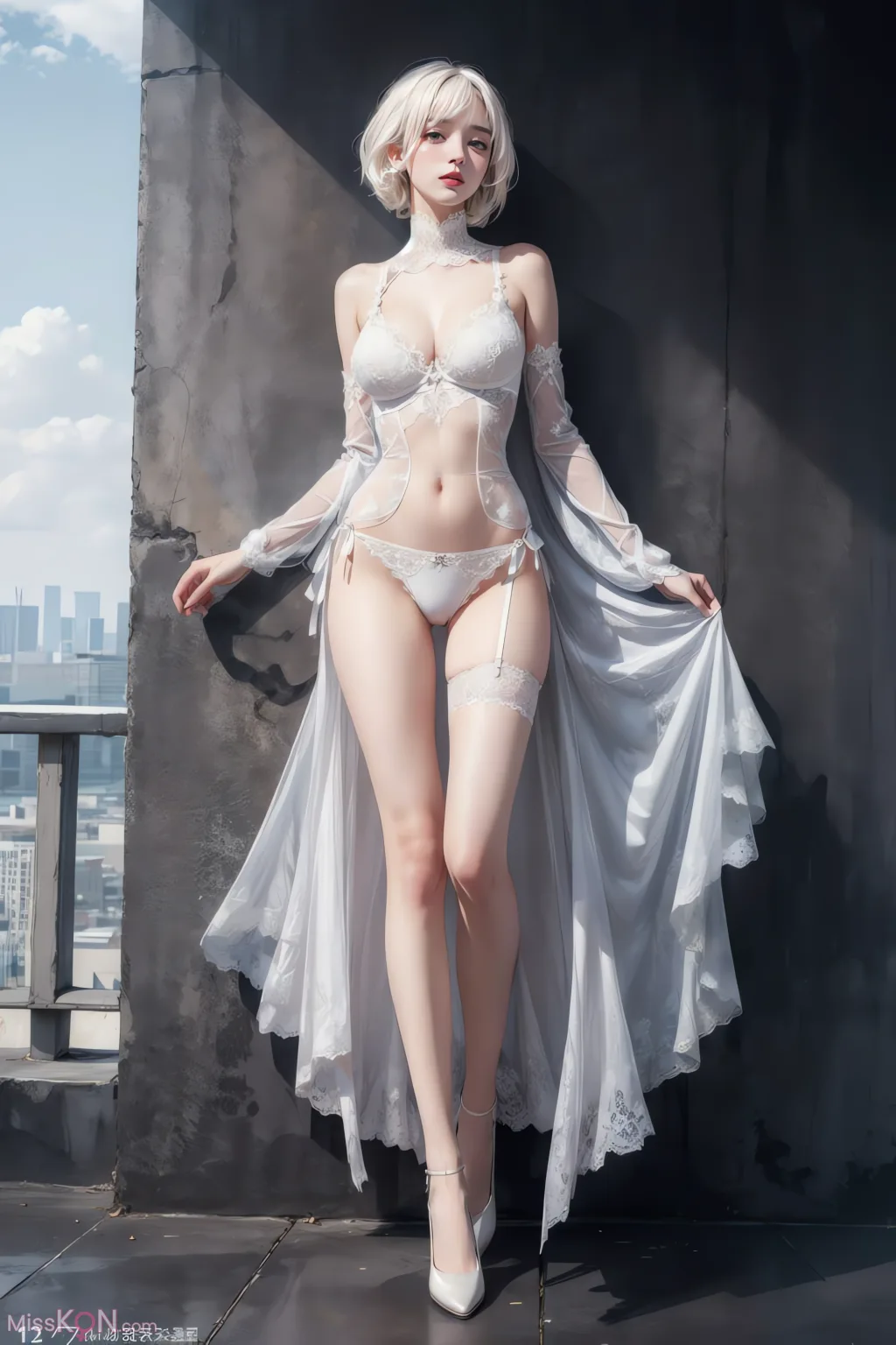 [AI Generated] 白丝少女 (48 ảnh)