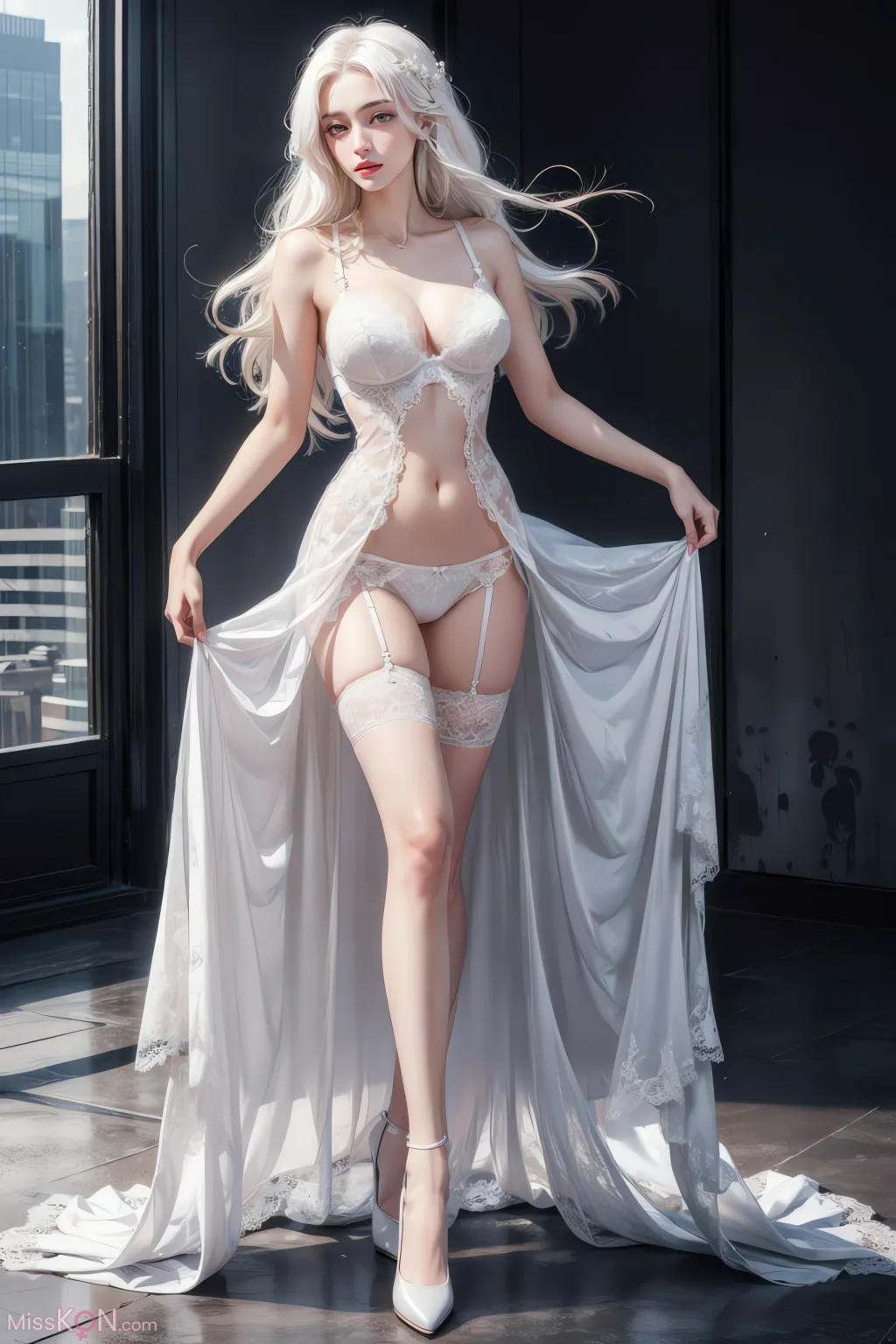 [AI Generated] 白丝少女 (48 ảnh)