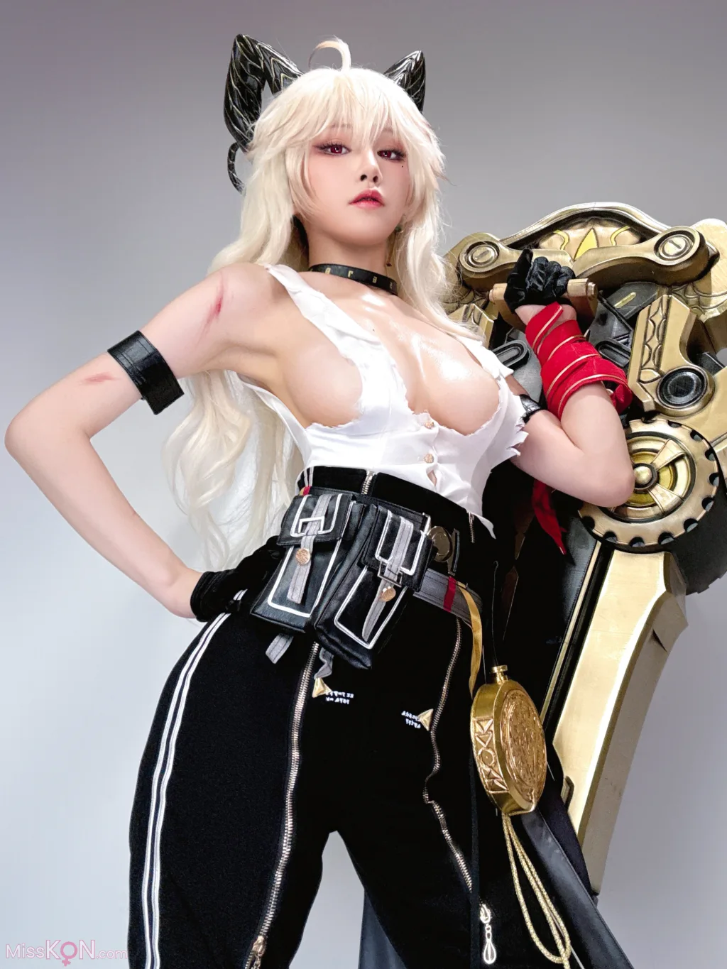 Coser@水淼Aqua: 贊妮爆衣自拍 (21 photos)