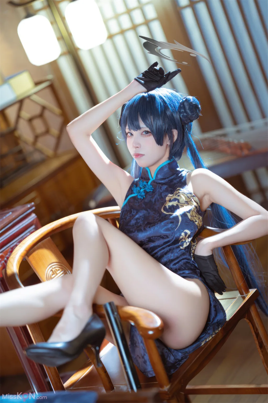 Coser@三無人型: 蔚蓝档案 龙华妃咲 旗袍 (42 photos)