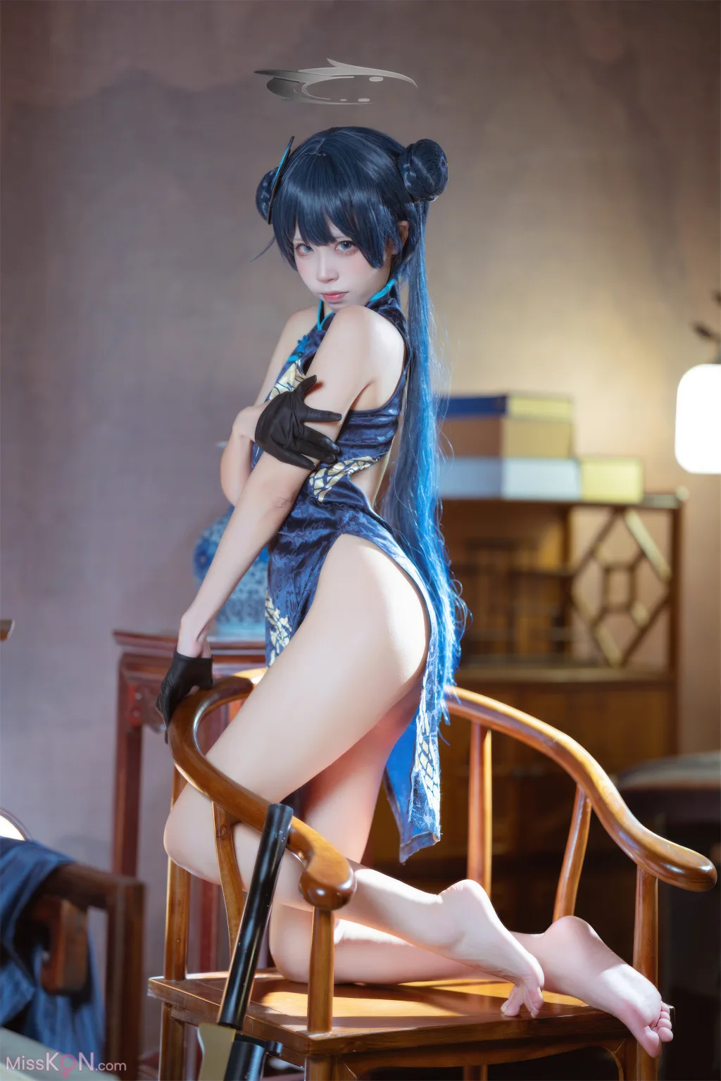 Coser@三無人型: 蔚蓝档案 龙华妃咲 旗袍 (42 photos)