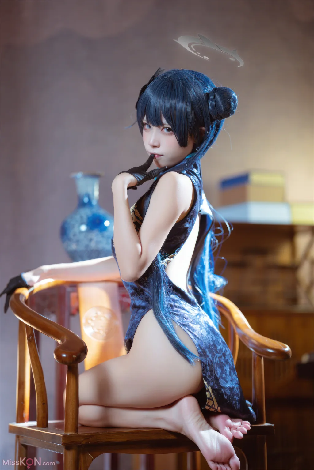Coser@三無人型: 蔚蓝档案 龙华妃咲 旗袍 (42 photos)