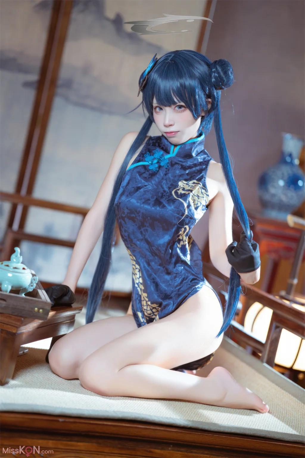 Coser@三無人型: 蔚蓝档案 龙华妃咲 旗袍 (42 photos)