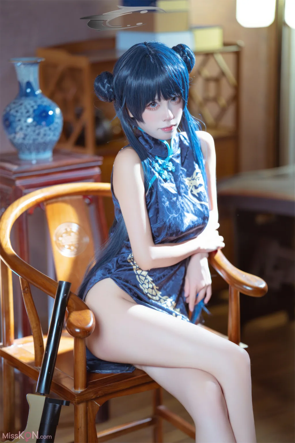 Coser@三無人型: 蔚蓝档案 龙华妃咲 旗袍 (42 photos)