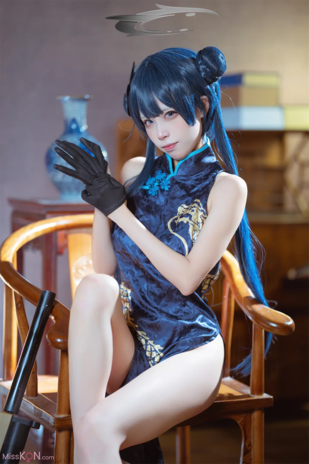 Coser@三無人型: 蔚蓝档案 龙华妃咲 旗袍 (42 photos)