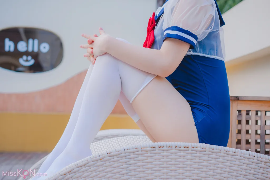 Coser@幼愛Youmeko: 蕾姆泳装 (18 photos)