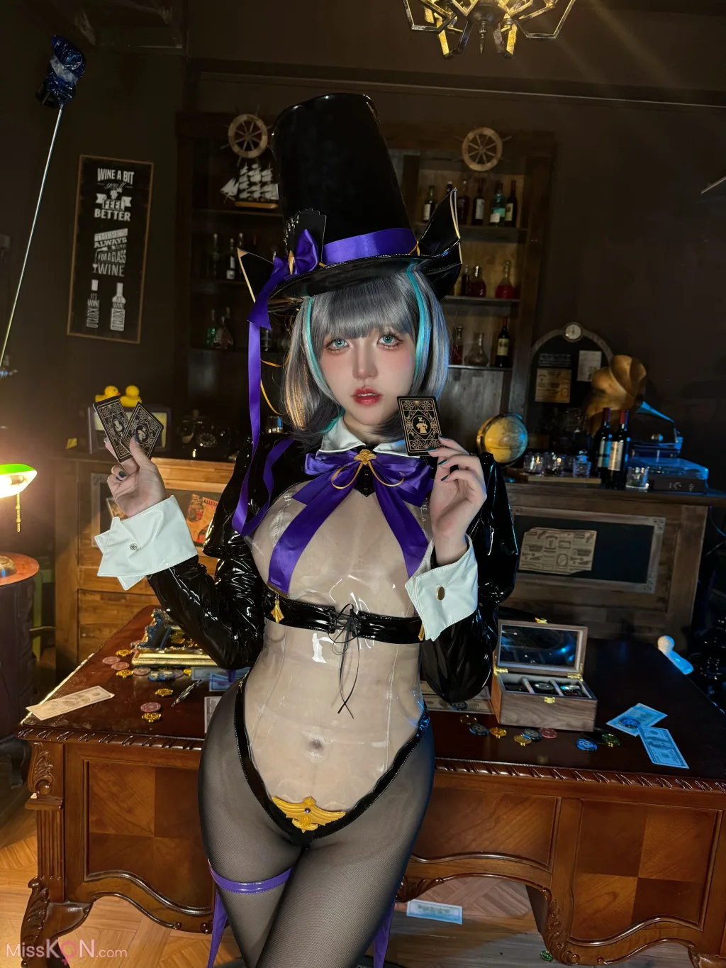 Coser@阿薰kaOri: 碧蓝航线 柴郡 魔术师 (96 photos + 13 videos)