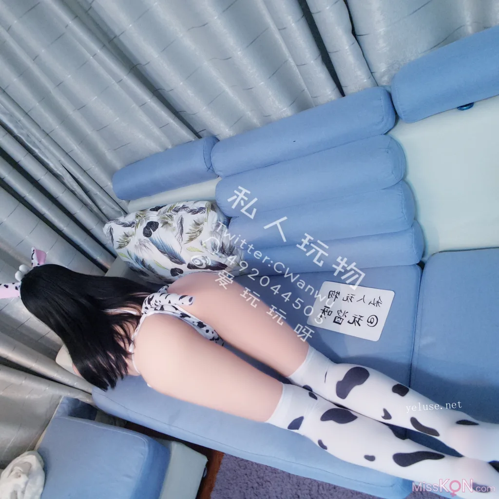 Coser@私人玩物: 奶牛内衣爆乳诱惑 (41 photos + 3 videos)